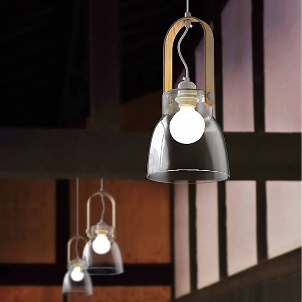 Valentina Minimalist Bowl Shaped Glass Pendant Light, Clear - Neutralighting