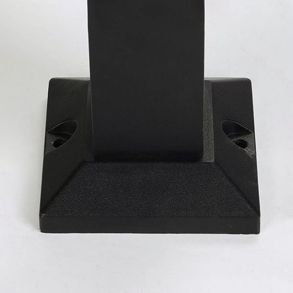 Ray Modern Metal Rectangular Outdoor Path Light With Sensor, Black - Neutralighting