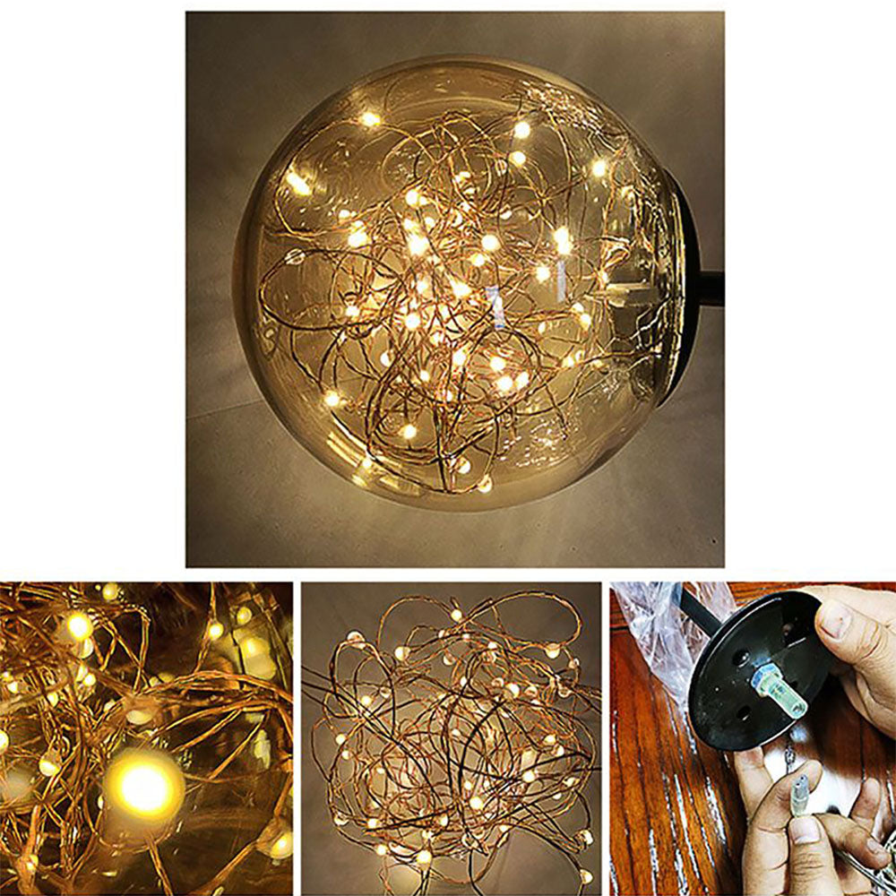 Valentina Wall Lamp Starry Globe Art Deco, Black/Gold, Bedroom - Neutralighting