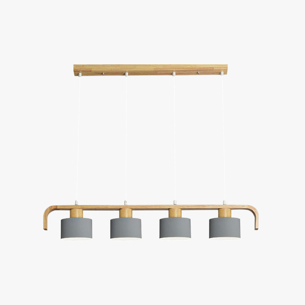 Valentina Pendant Light Cylinder Nordic, Bamboo, White/Green/Gray, Bedroom - Neutralighting