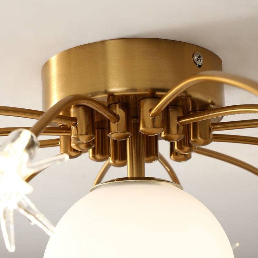 Aria Modern Planet Flush Mount Ceiling Light, Living Room - Neutralighting