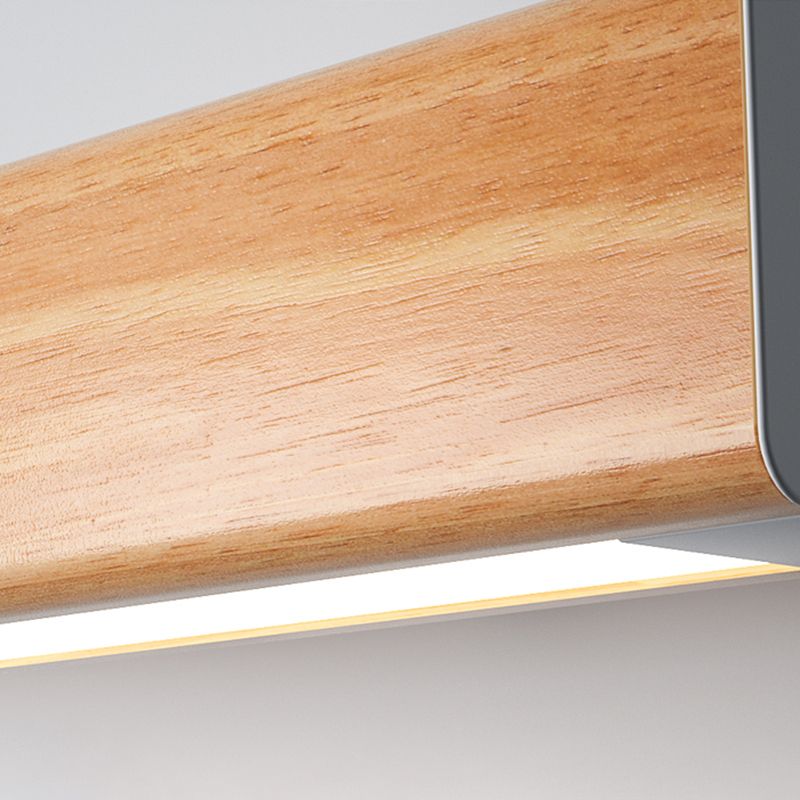 Muto Minimalist Linear Wood Vanity Wall Lamp, Bathroom - Neutralighting