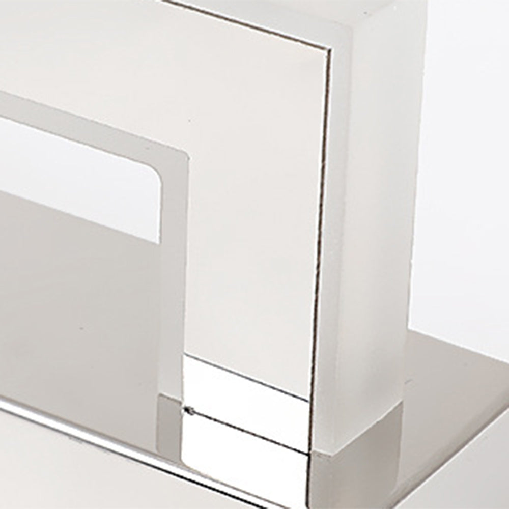 Arisha Elegant Rectangular Mirror Front Vanity Sliver White Wall Light - Neutralighting