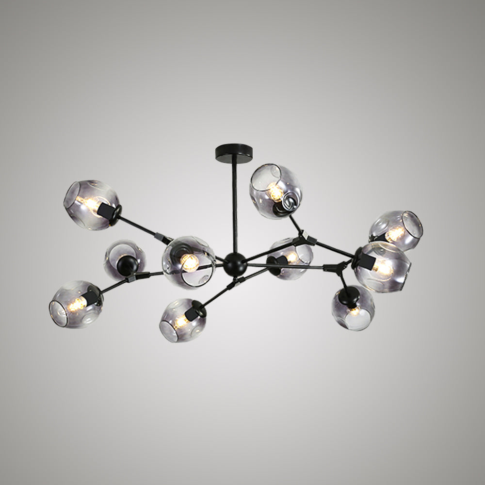 Valentina Modern Bubble Metal Pendant Light, Black/Gold - Neutralighting