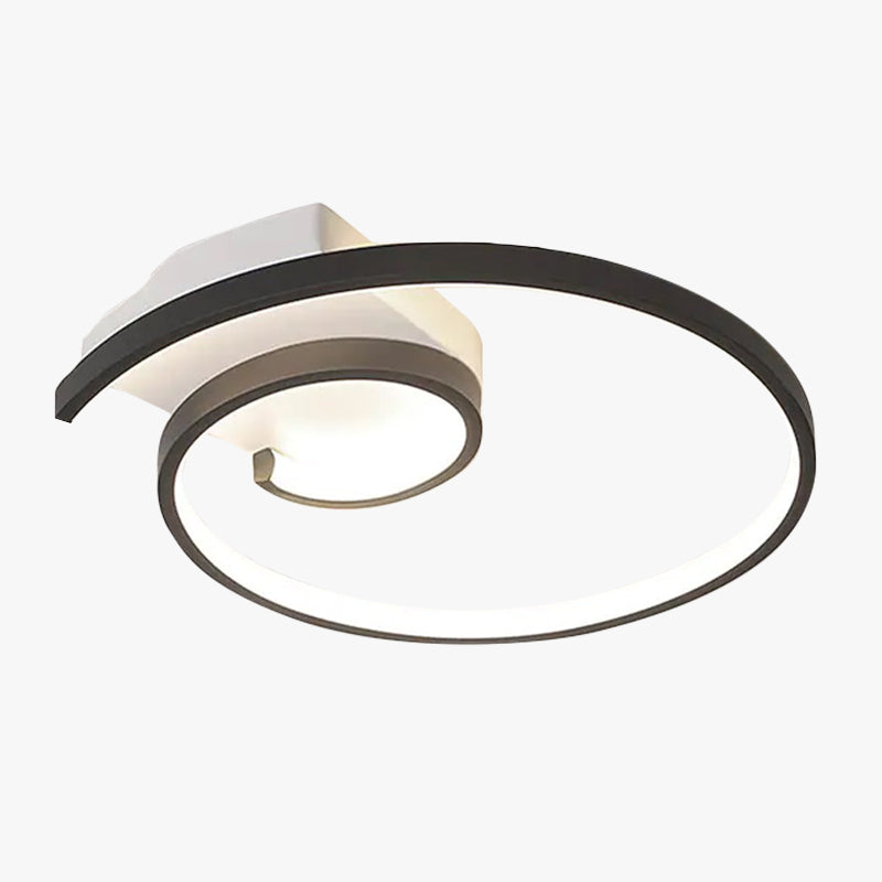 Arisha Modern Spiral Shaped Metal Ceiling Light, Black/White - Neutralighting