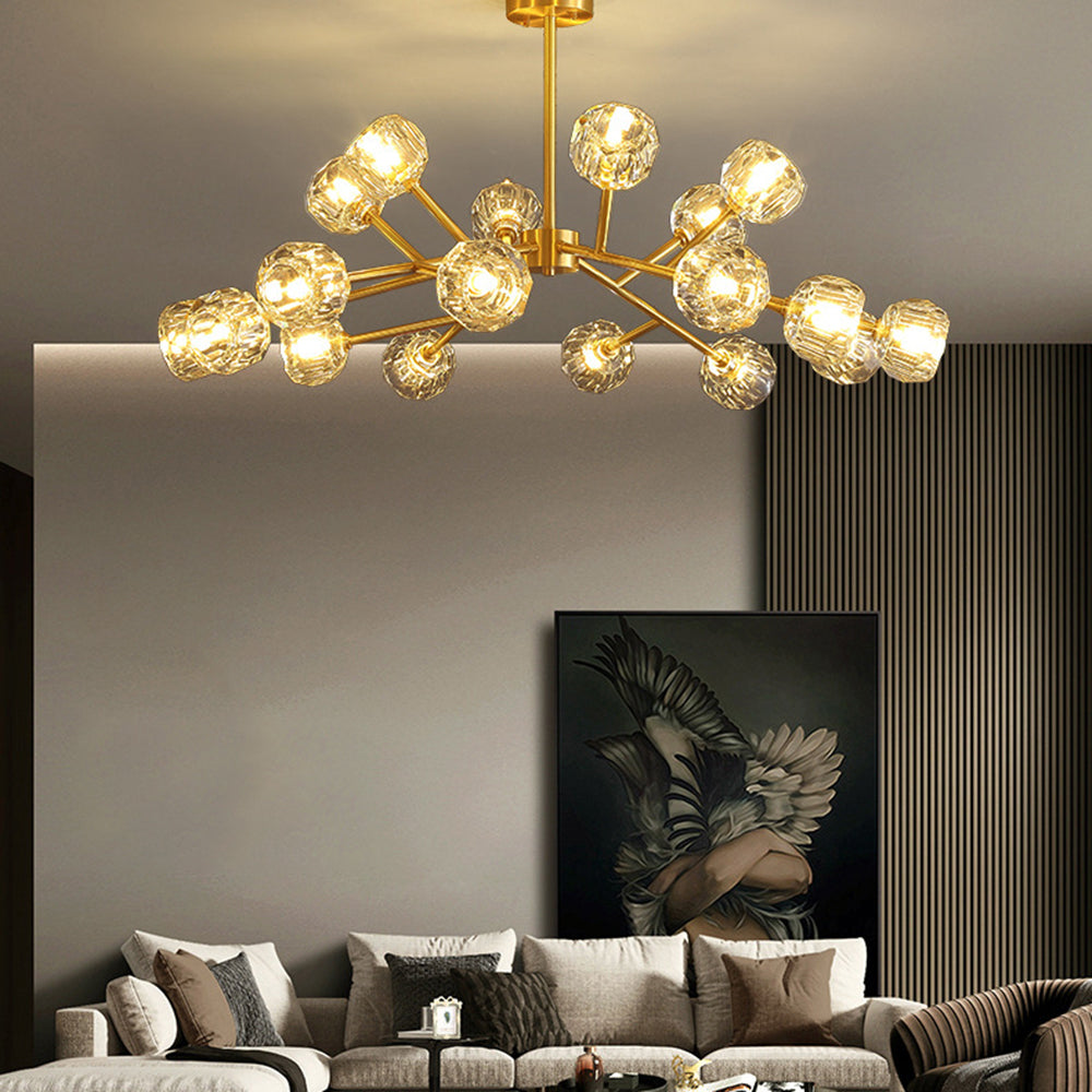 Valentina Modern Blown Metal Pendant Light, Gold - Neutralighting