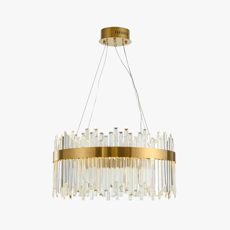 Kristy Modern Round/Rectangular Chain Chandelier, Gold - Neutralighting
