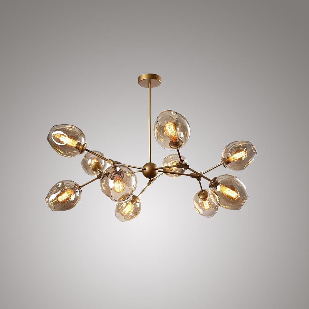 Valentina Modern Bubble Metal Pendant Light, Black/Gold - Neutralighting