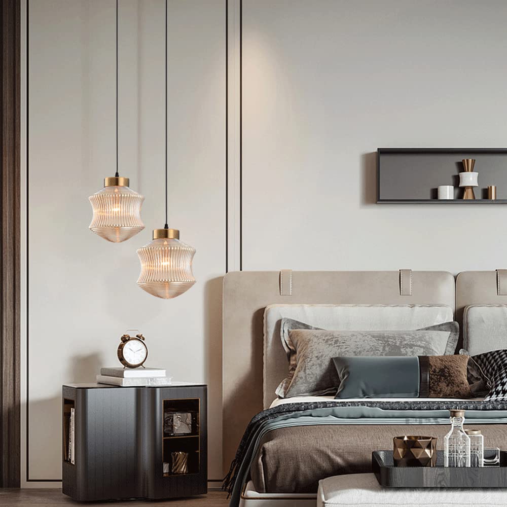Valentina Modern LED Pendant Light Smoke Gray Glass Bedroom - Neutralighting