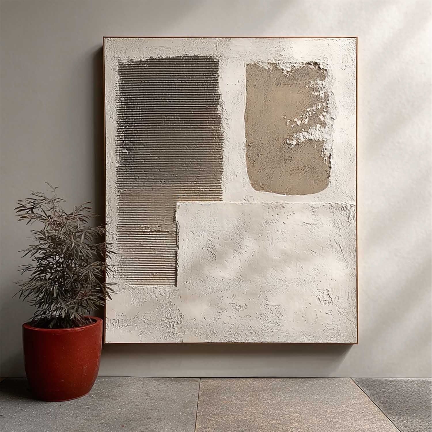 Wall Art Wabi-Sabi Painterly Raw Modern - Neutralighting