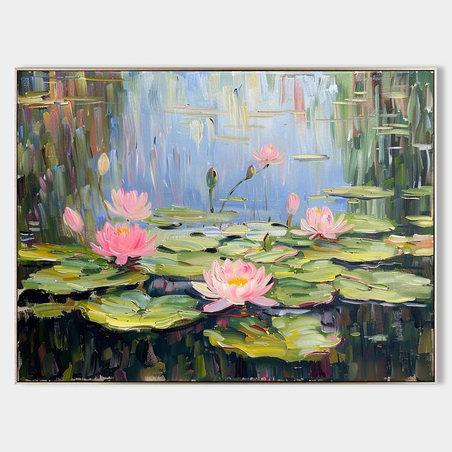 Wall Art Landscape Gradient Floral Lotus Serene