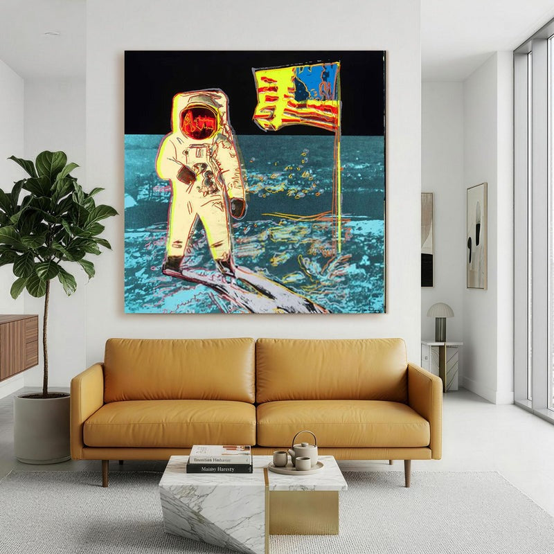 Andy Warhol Moon Landing Pop Art Painting