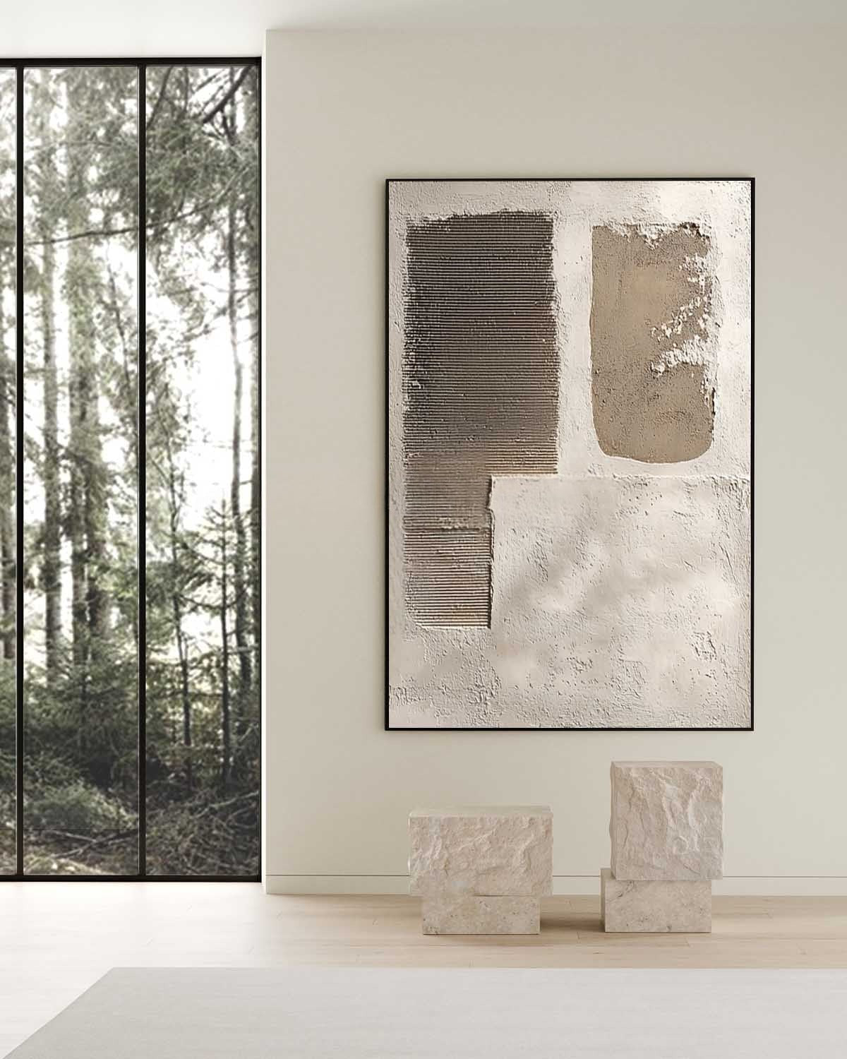 Wall Art Wabi-Sabi Painterly Raw Modern - Neutralighting