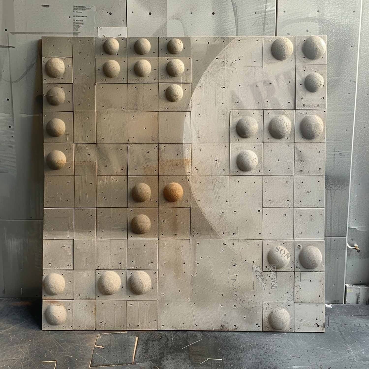 Wall Art Wabi-Sabi Geometric Relief Modern