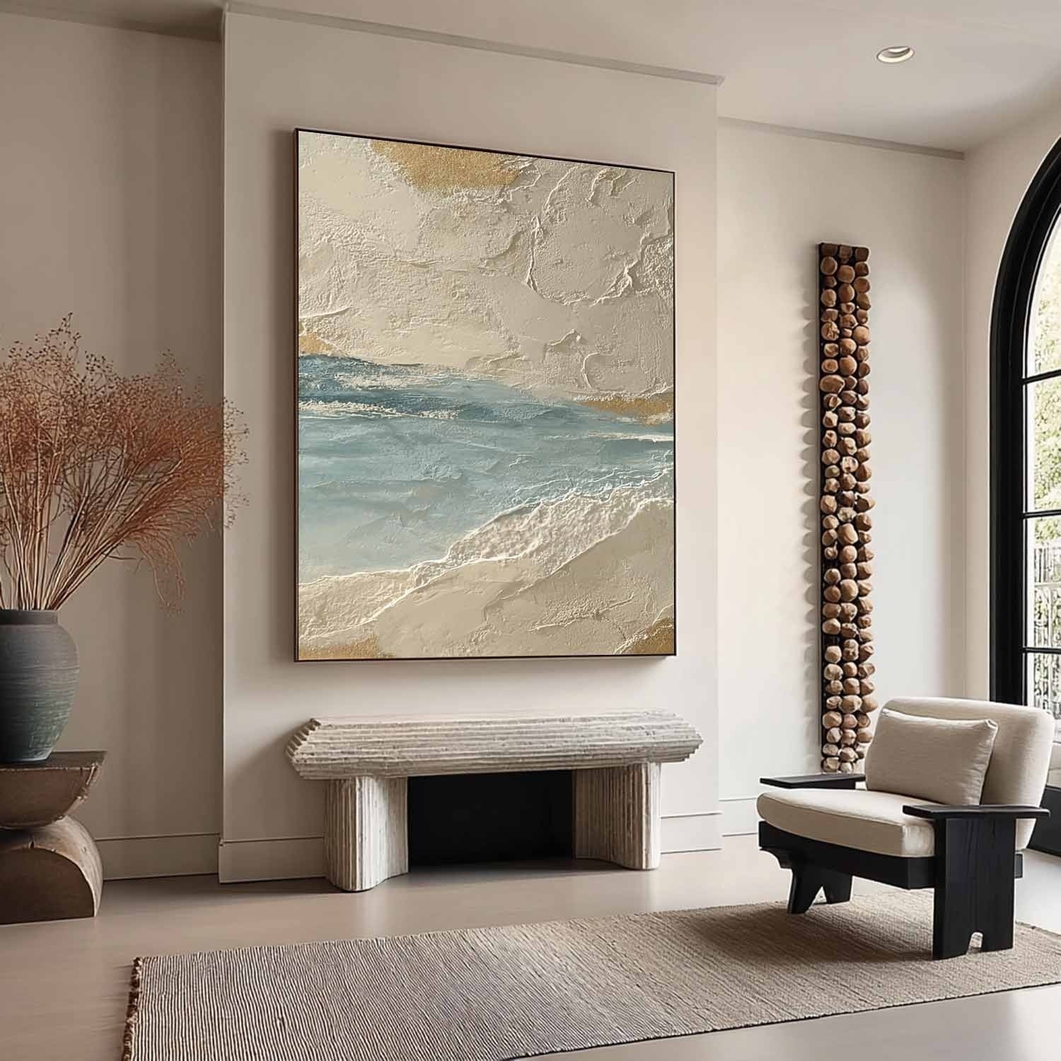Wall Art Coastal Textured Serene Ocean