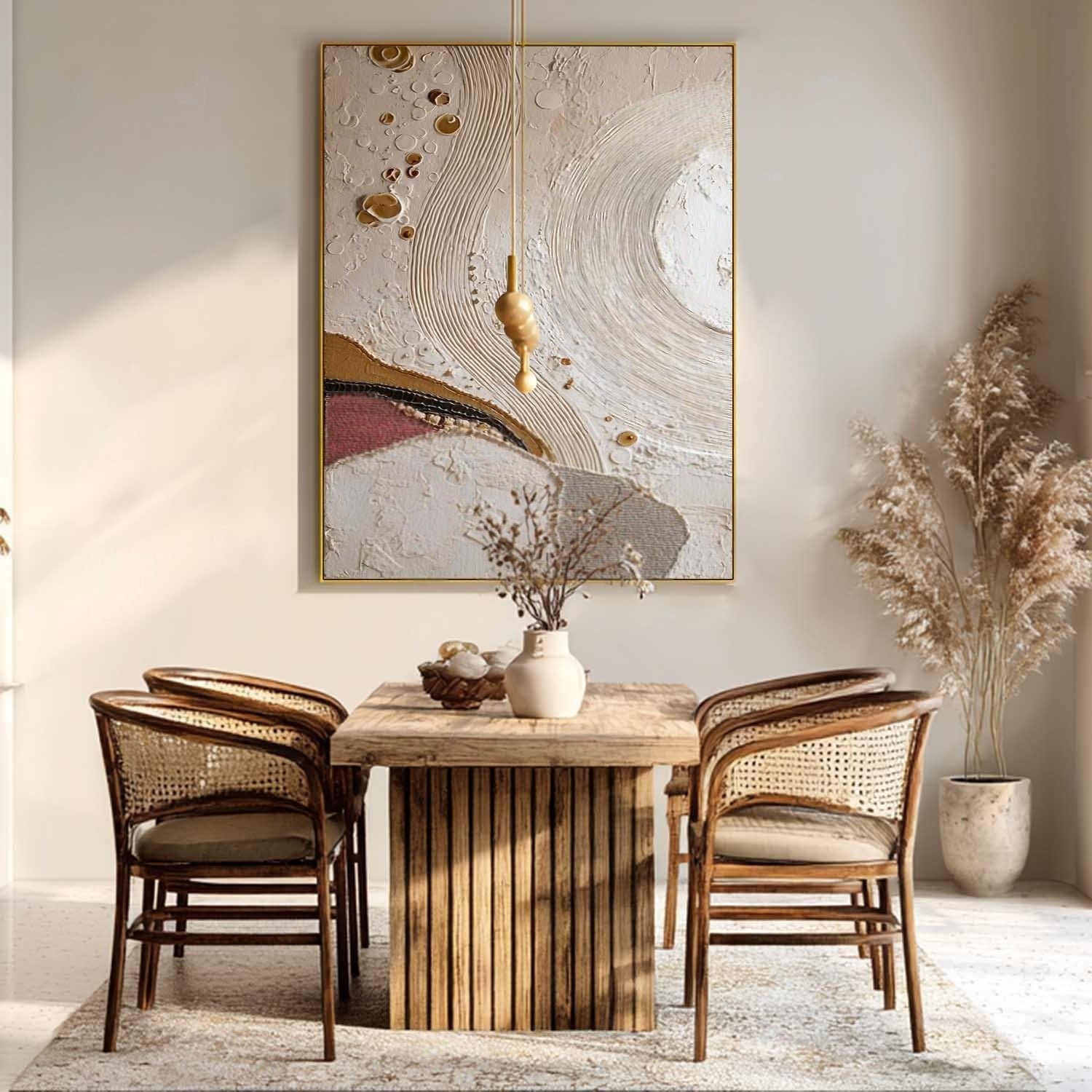 Wall Art Minimalist 3D Gold Bubble Flowing