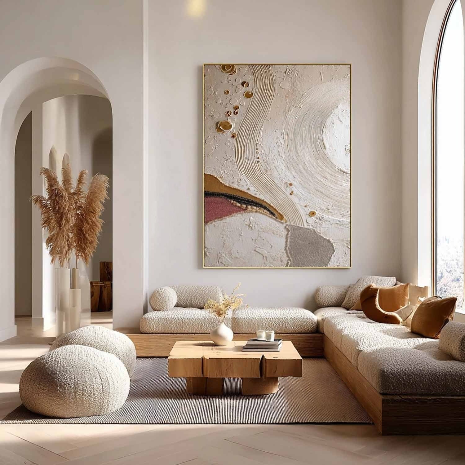 Wall Art Minimalist 3D Gold Bubble Flowing