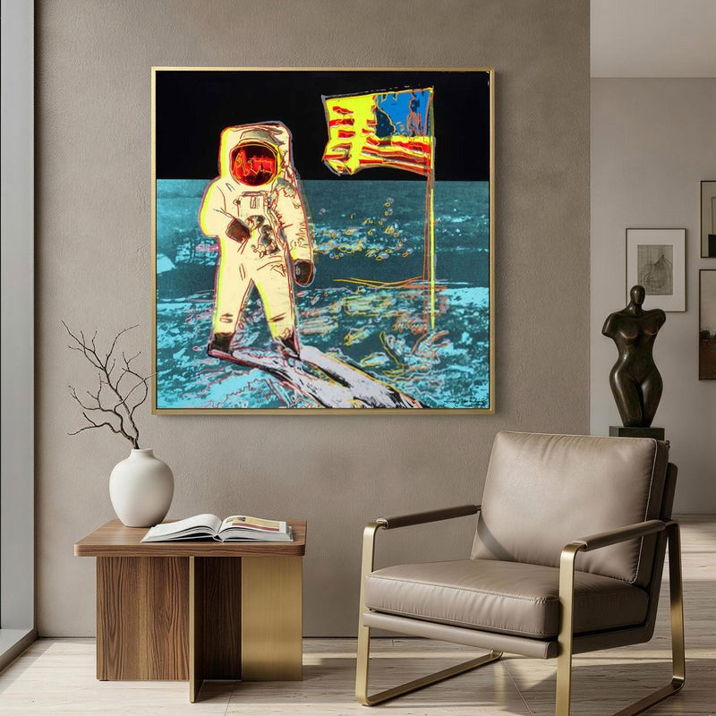 Andy Warhol Moon Landing Pop Art Painting