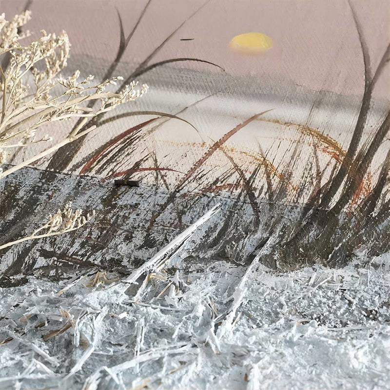 Wall Art Serene Winter Lakeside Landscape Nature