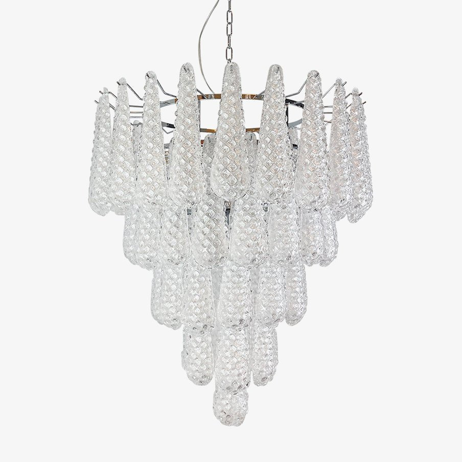 Aurora Chandelier Clear Droplets Murano Glass Waterfall Diamond