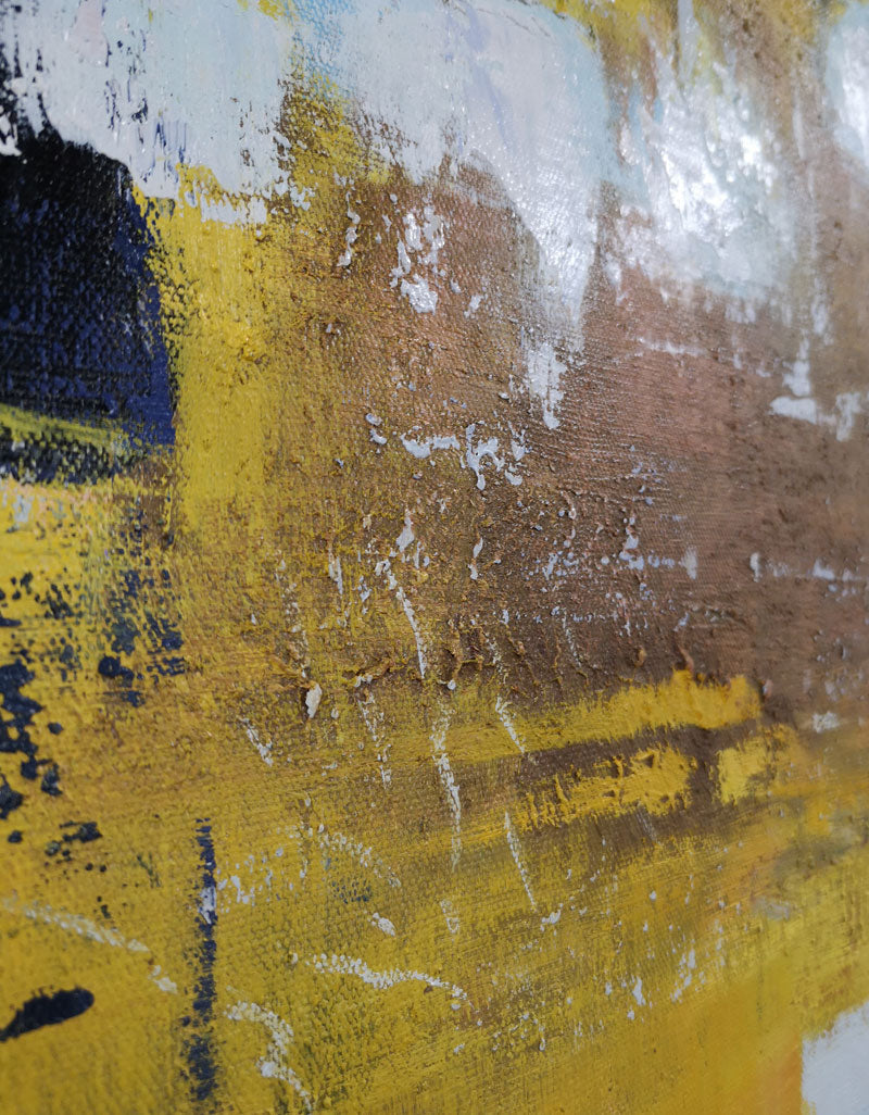 Mustard Yellow Black Abstract
