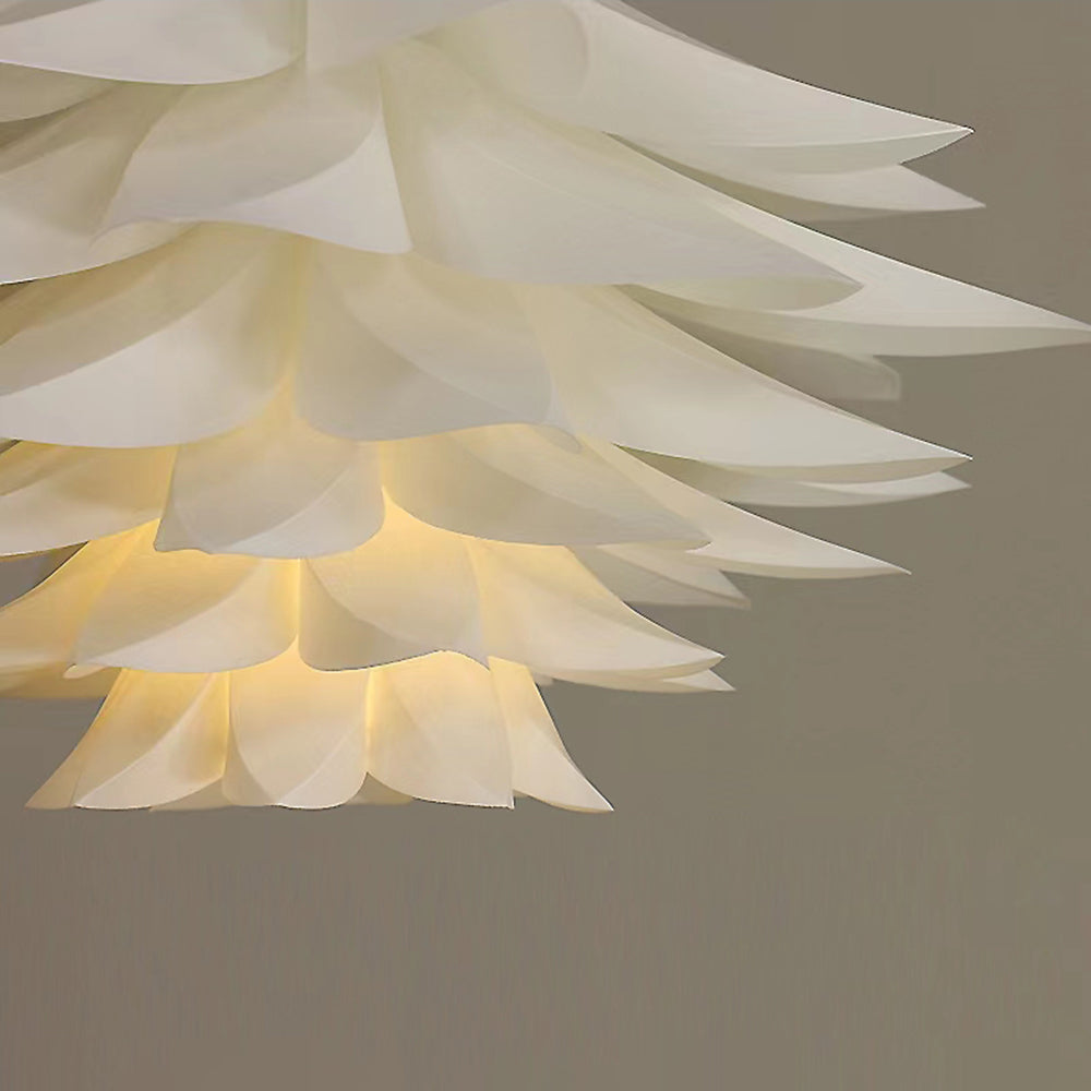 Arisha Nordic Minimalist Lotus Pendant Light, Metal/PVC, White - Neutralighting