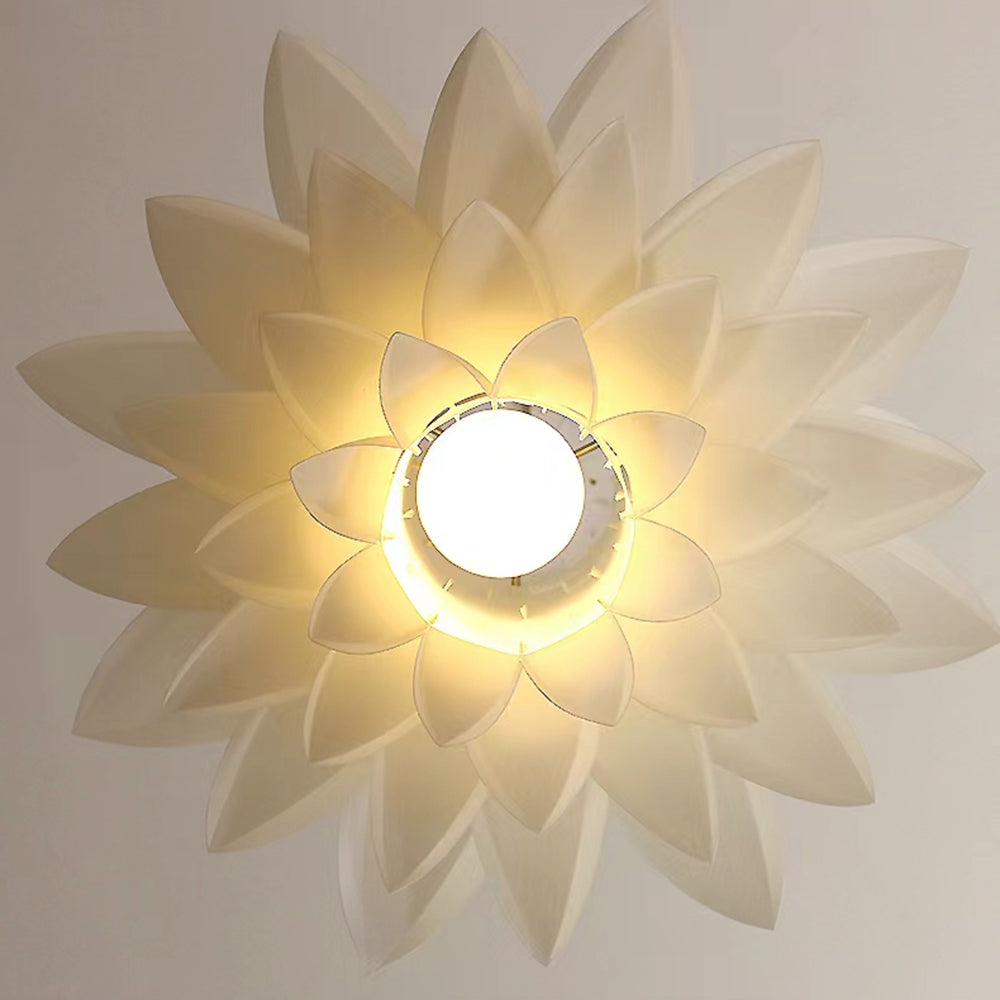 Arisha Nordic Minimalist Lotus Pendant Light, Metal/PVC, White - Neutralighting