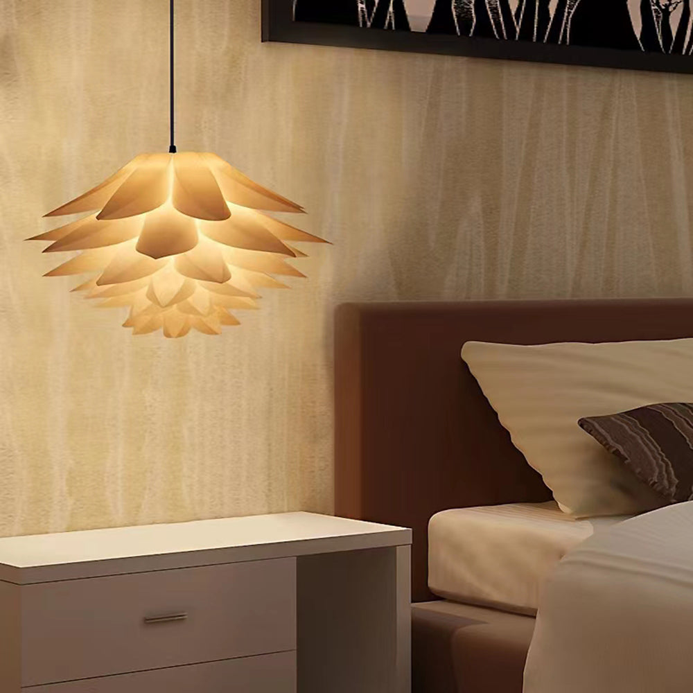 Arisha Nordic Minimalist Lotus Pendant Light, Metal/PVC, White - Neutralighting