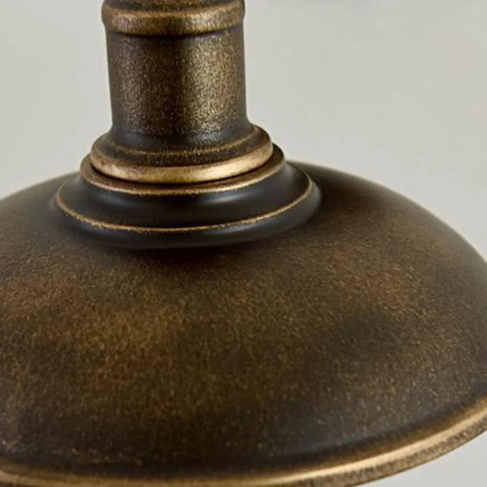 Ray Rustic Bowl Shaped Metal Wall Lamp, Antique Brass