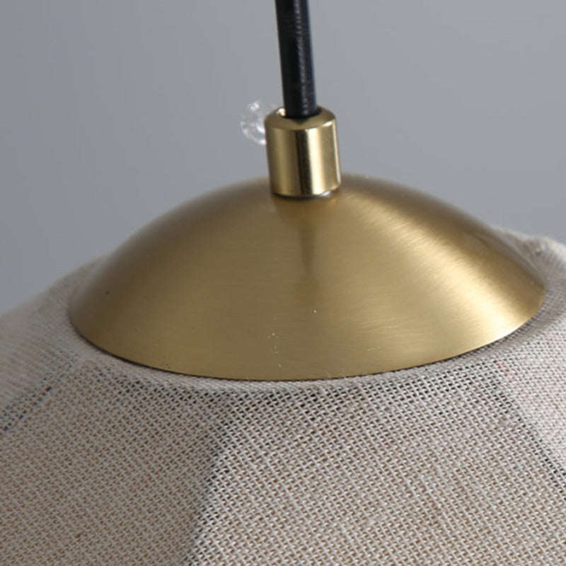 Ritta Boho Decorative LED Pendant Light Yellow Fabric Bedroom Restaurant - Neutralighting