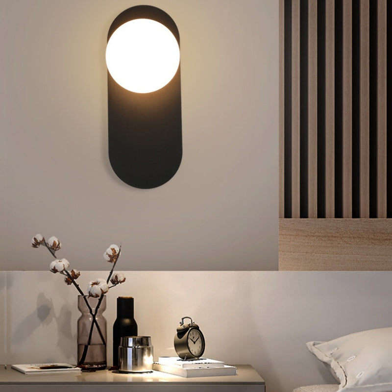 Valentina Modern LED Wall Lamp Black/Gold Glass Bedroom/Living Room - Neutralighting