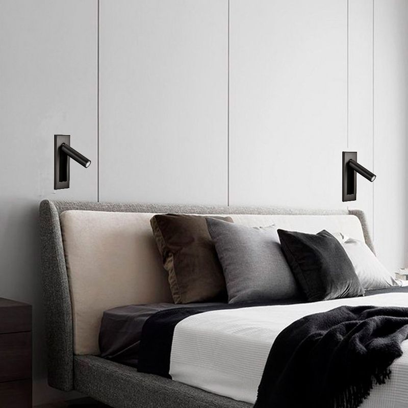 Arisha Modern Rotatable Bedside Sconce, Cylindrical/Square - Neutralighting