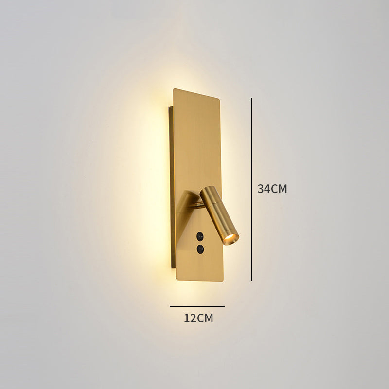 Ray Modern Flashlight Metal/Acrylic Wall Lamp Spotlight, Gold/Black/White - Neutralighting
