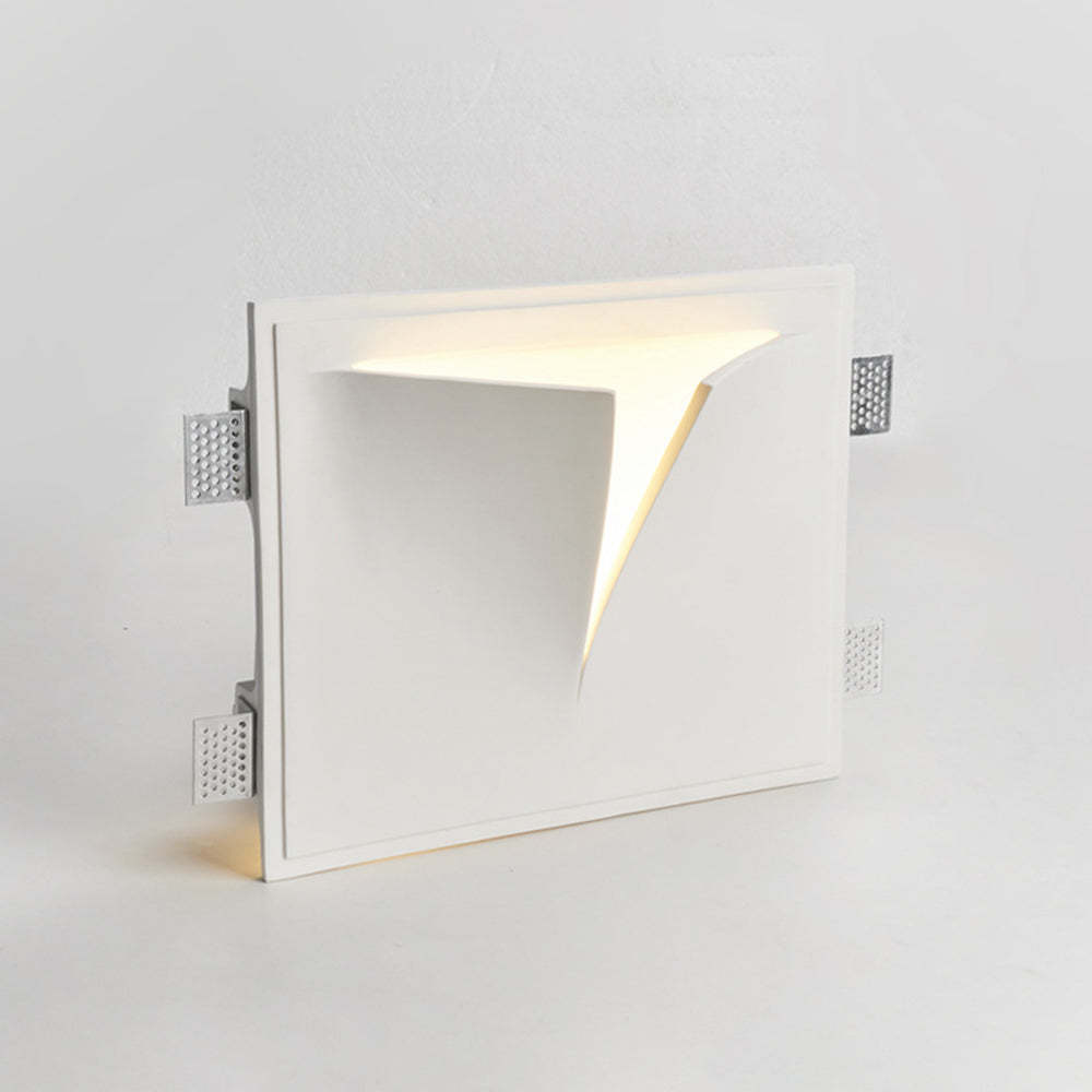 Aria Modern Recessed Metal/Plaster LED Wall Lamp, White - Neutralighting