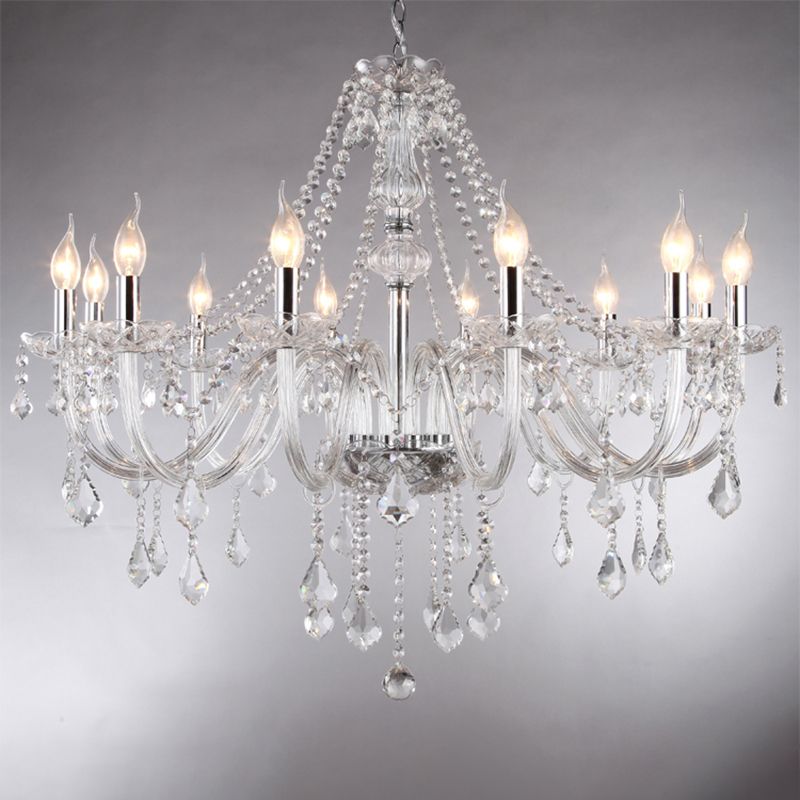 Silva Luxury Candlestick Clear Crystal Chandelier - Neutralighting