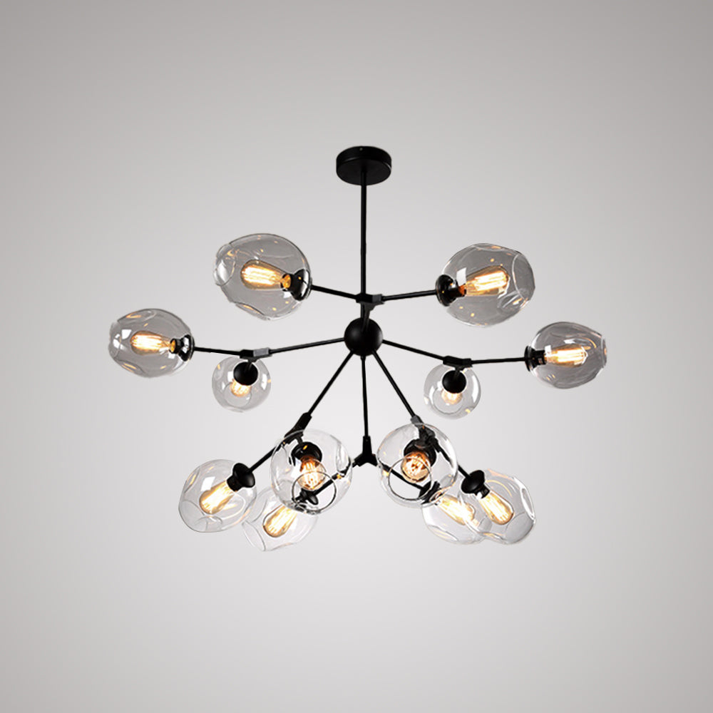 Valentina Modern Bubble Metal Pendant Light, Black/Gold - Neutralighting