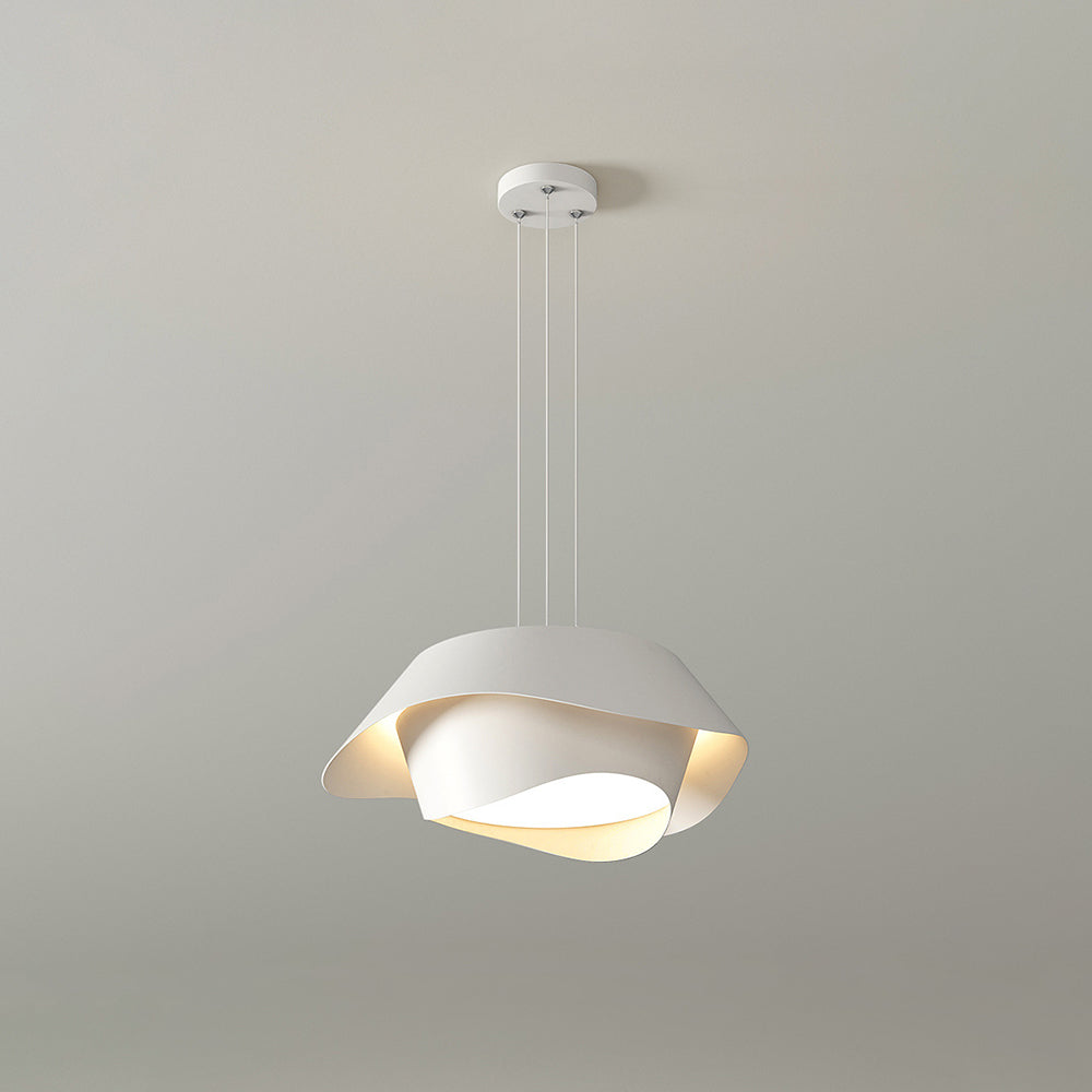 Arisha Art Deco Flower Shape Pendant Light, White - Neutralighting