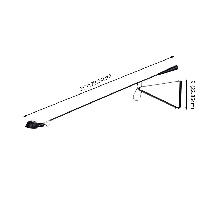 Epoch Long Swing Adjustable Arm Wall Lamp, Metal, Black/White, Bedroom - Neutralighting