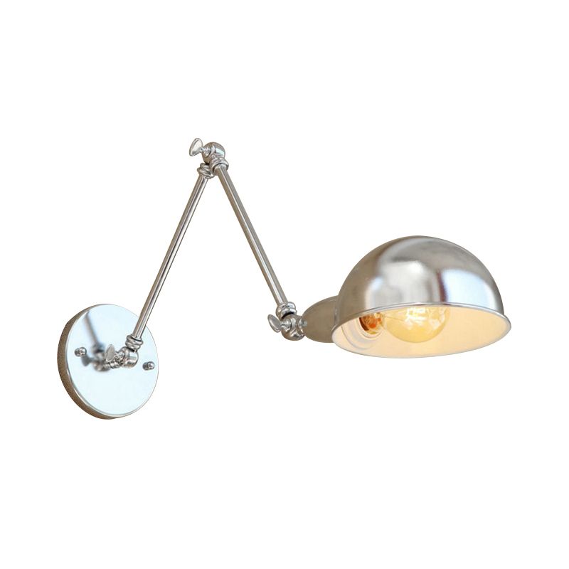 Epoch Wall Lamp Dome Minimalist, Adjustable Metal, Silver, Bedroom - Neutralighting