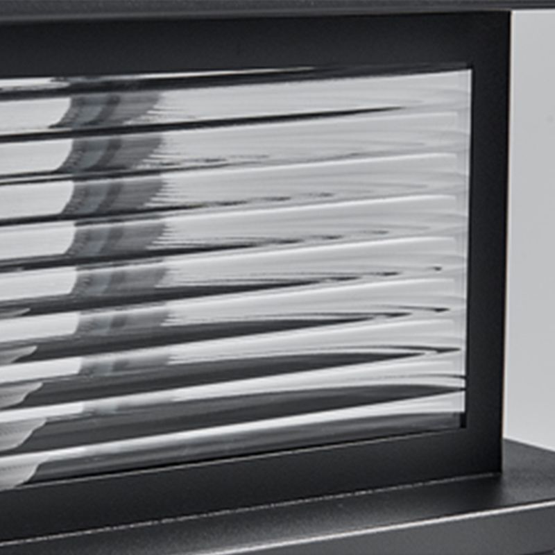 Ray Contemporary LED Rectangular Metal Outdoor Lamps, Black - Neutralighting