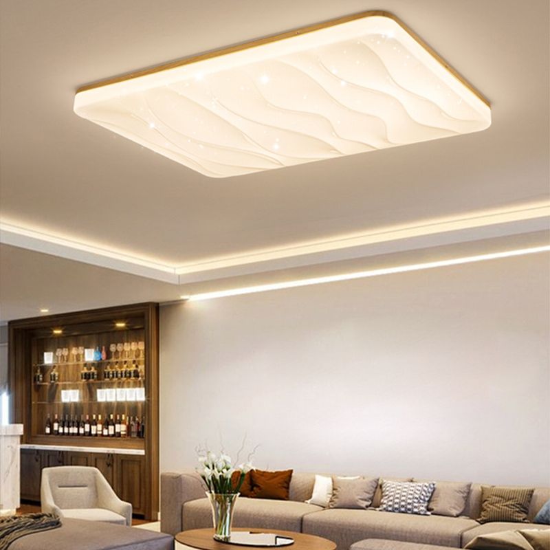 Muto LED Geometric Flush Mount Ceiling Light, White - Neutralighting