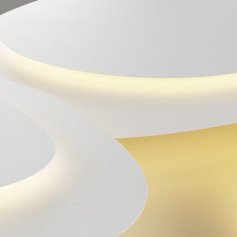 Arisha Modern Unique Shape LED White Flush Mount Ceiling Light Bedroom - Neutralighting