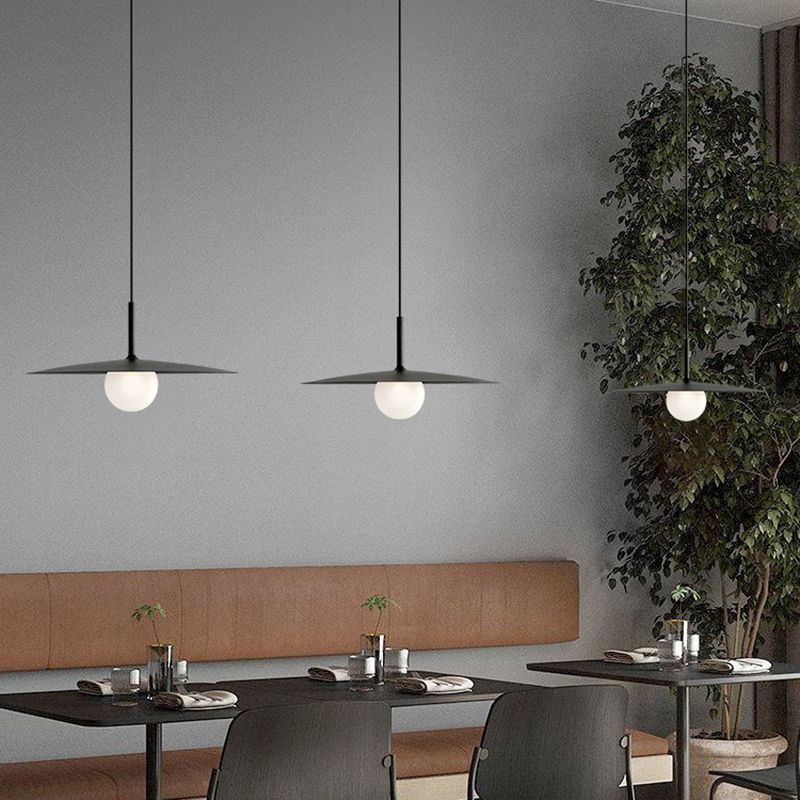 Arisha Modern Dish-shaped Metal Pendant Light, Black/White/Grey - Neutralighting