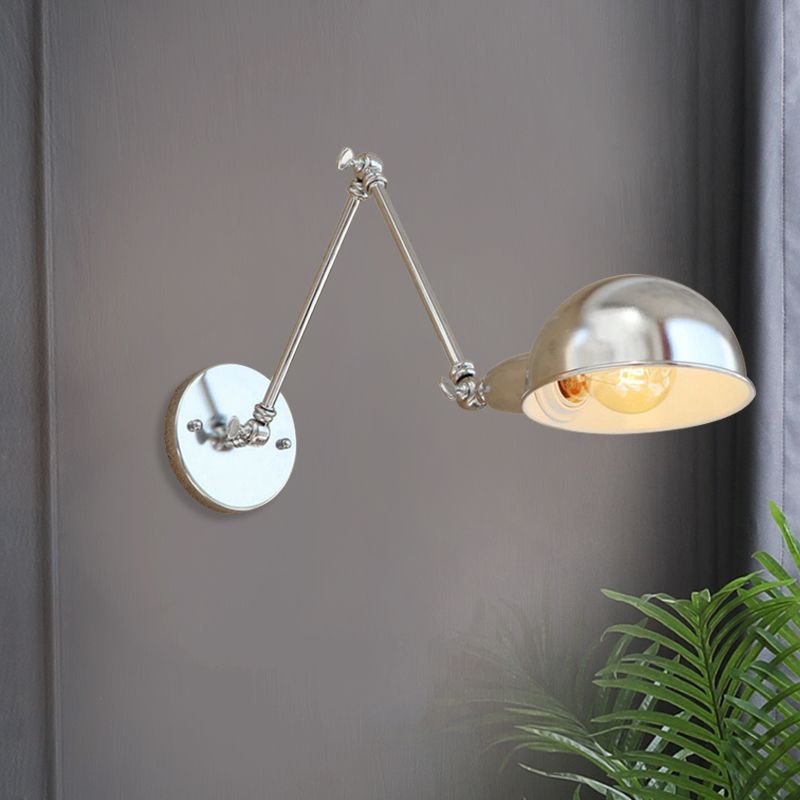 Epoch Wall Lamp Dome Minimalist, Adjustable Metal, Silver, Bedroom - Neutralighting