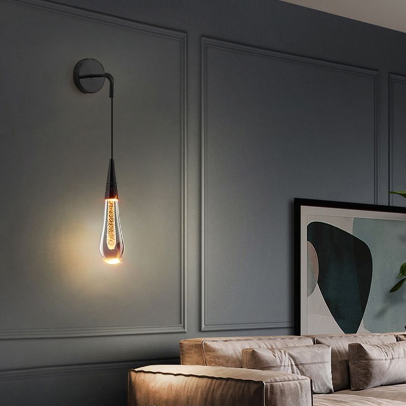Kristy Modern Water Drop Wall Lamp, Black/Gold - Neutralighting