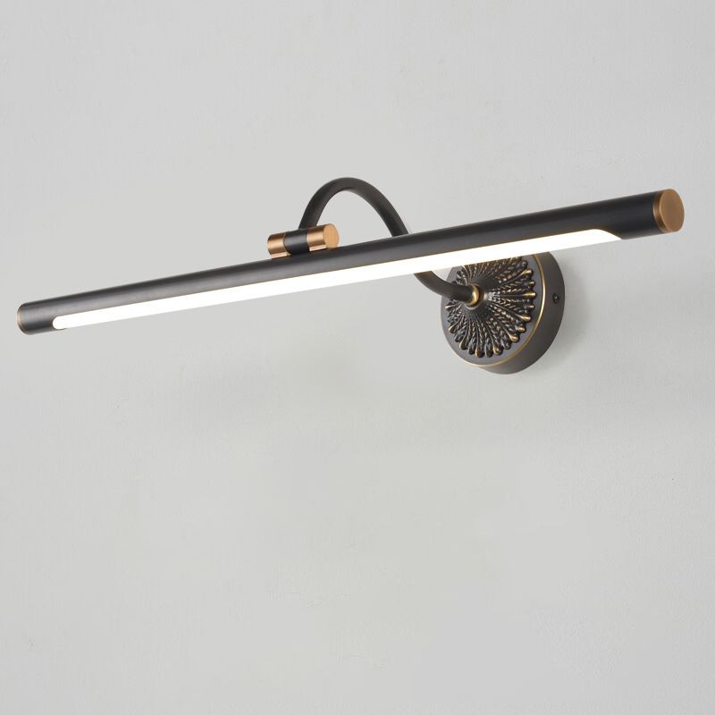 Tiffany Black Adjustable Reading Spotlight Wall Lamp, Metal/Wood - Neutralighting