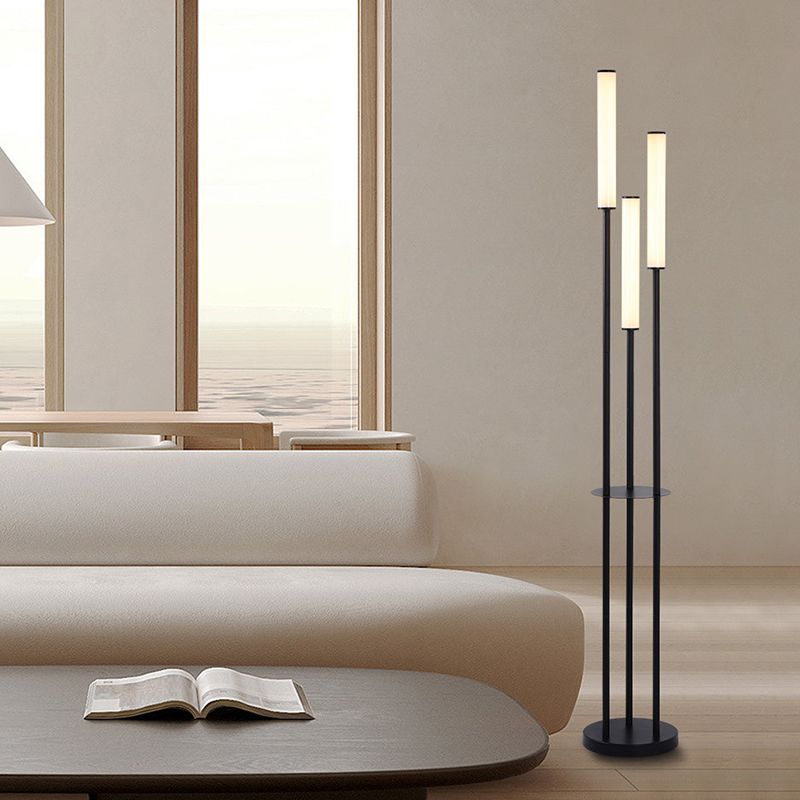 Eryn Modern 3 head Black Metal Arcylic Floor Lamp - Neutralighting