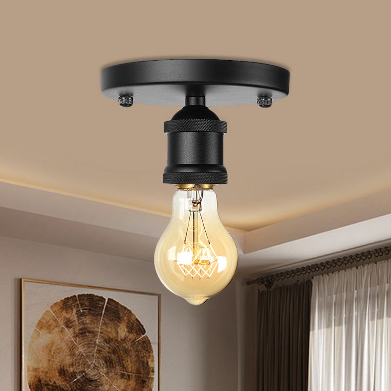 Silva Retro Vintage Bulb Semi-Flush Mount Ceiling Light - Neutralighting
