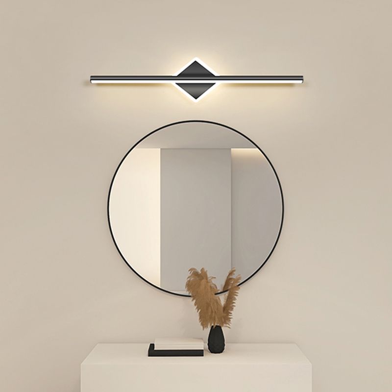 Arisha LED Linear Mirror Front Vanity Wall Lamp, Black/Gold - Neutralighting