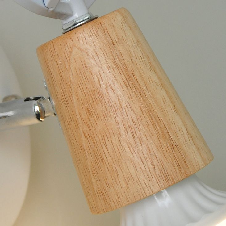 Muto Modern Antler Wood/Glass Wall Lamp, Bedroom/Bathroom - Neutralighting